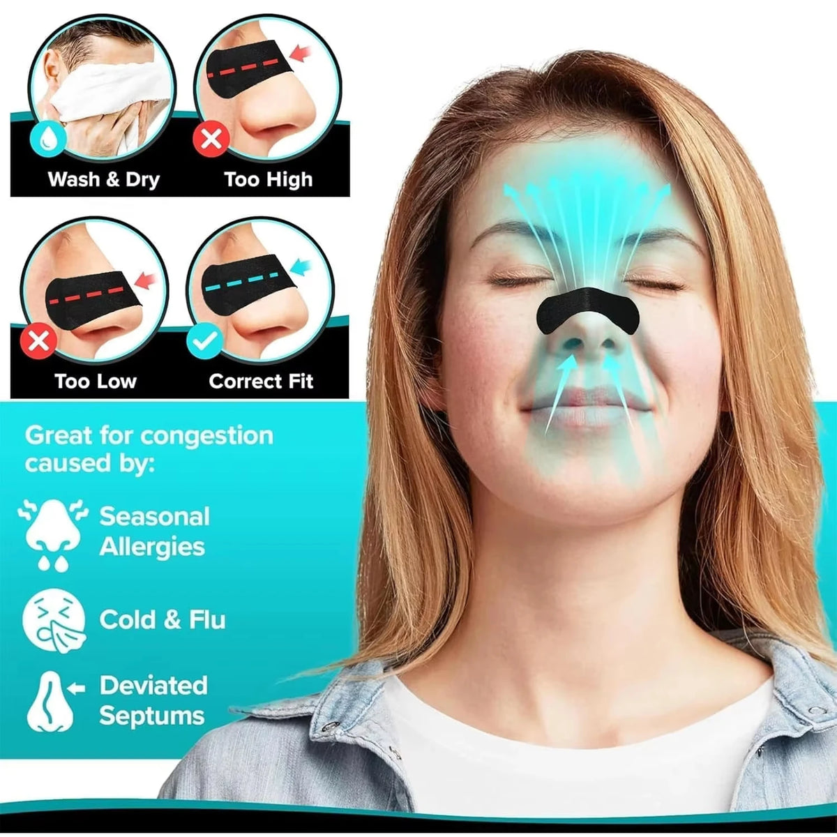 Anti-Snoring Breathing Nasal Strips